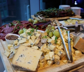 Cheese and meat board appetizer