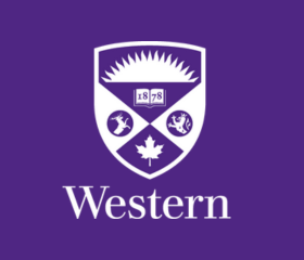 Western logo on a purple background