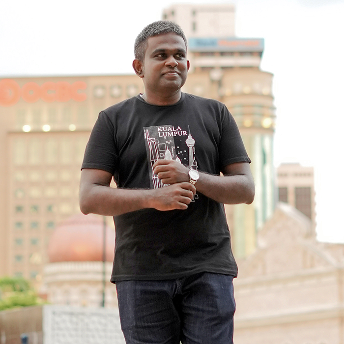 Prabu Nadaraja standing outside