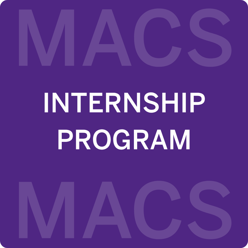 Purple internship program graphic