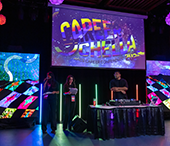 Careerchella decorations in the Wave restaurant in the UCC.