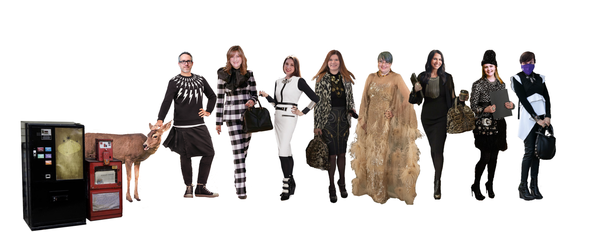 Committee Members Dressed in Moira's Clothes