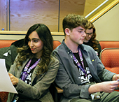 Career Conference co-hosts Sophia Ratanshi and Leo Benoliel.