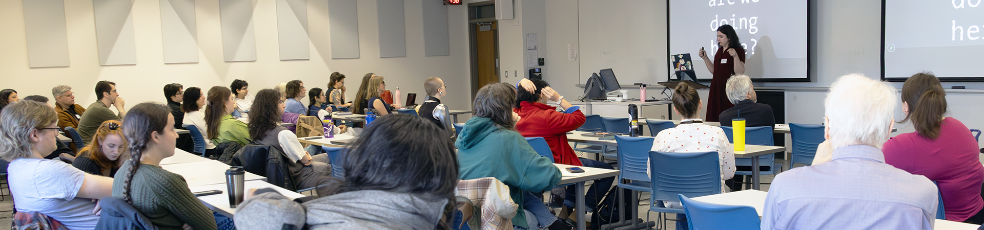 Graduate students sitting in a lecture