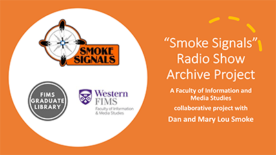 Orange graphic for Smoke Signals Radio Archive