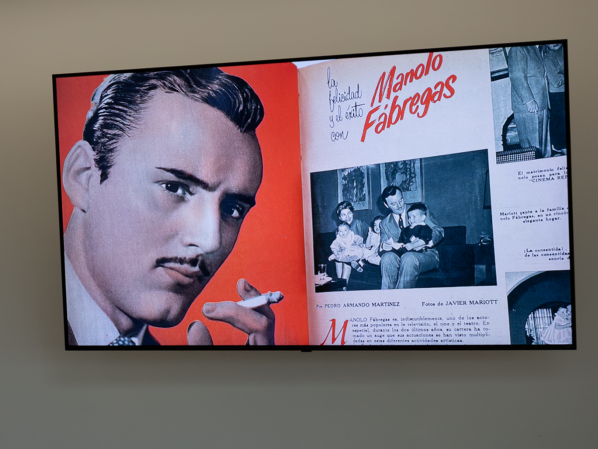 A still shot of the digital diplay of telenovela art